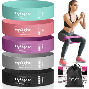 Fabric Resistance Bands for Working Out - Exercise Bands for Women and Men - Booty Bands for Legs - Thigh Bands for Workout - Fitness Bands for Yoga, Pilates, Physical Therapy and Home