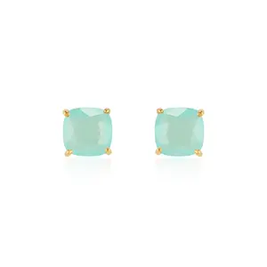 Emmy Studs | Aqua Chalcedony
