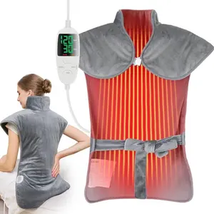 Extra Large Electric Heating Pad for Neck Back & Shoulder Pain Relief 25"x37" Full Body Heating Blanket with 5 Heat Levels 4 Timers Auto Shut-Off Ideal Gift for Women & Men