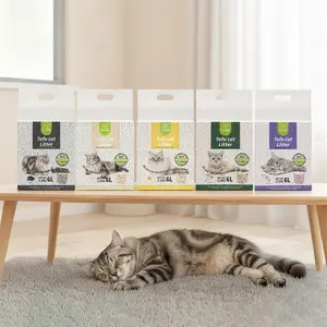 Tofu Cat Litter Odor Control Absorbent Flushable Clumping Cat Litter for Odor Control