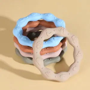 Fruit Pattern Teething Ring, Easy Grip Teether Toy, Baby Teething Relief Toy, Baby Soothing Teether, Newborn Teether, Infant Teething Toy, Sensory Teether, Teething Relief Set