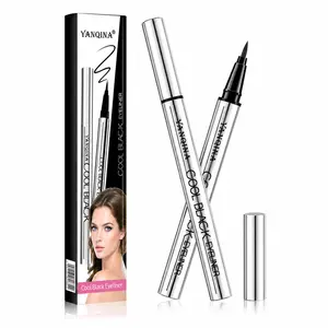 Three durable eyeliner pens, waterproof, non smudge, plant based, 24-hour smooth technology to create delicate eyeliner makeup
