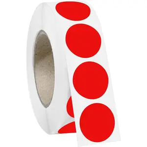 1000 PCS 3/4" Round Red Dot Stickers Colored Coding Labels for Garage Yard Sale Toddlers Classroom Office