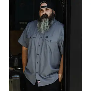 WorkForce Short Sleeve Work Shirt - Charcoal & Navy