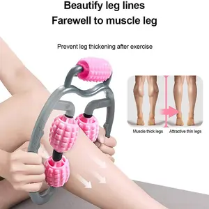 U Shaped 360° Deep Massage Ball Tool, Trigger Point Massage Roller, Massage Stick Arm Leg Neck Muscle Massager for Sports Muscle Soreness Stiffness, Tight Muscles and Bodybuilding Adjustable