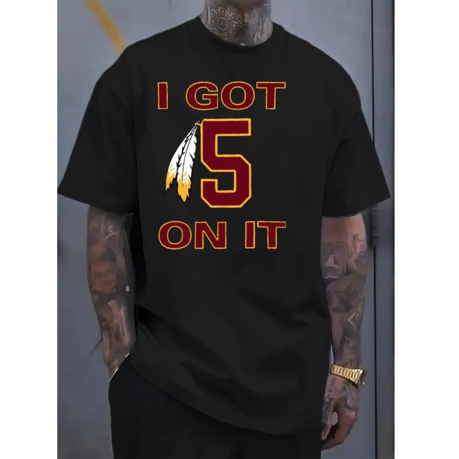 Men's Washington Football Team Graphic Tee Comfortable Cotton Short Sleeve Round Neck Casual Shirt For Sports And Everyday Wear