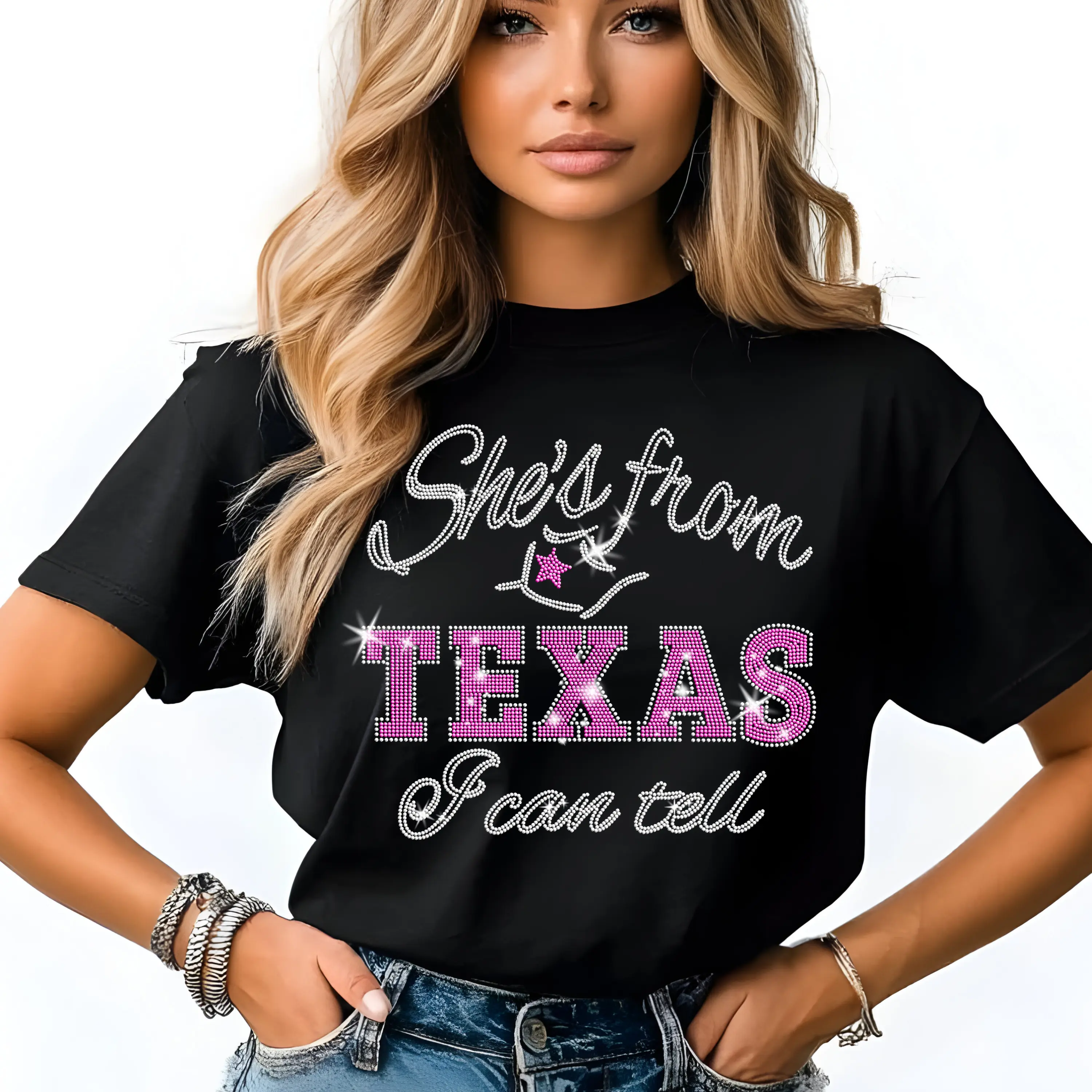 Texas Rhinestone Shirt: Country Music Bling Tee