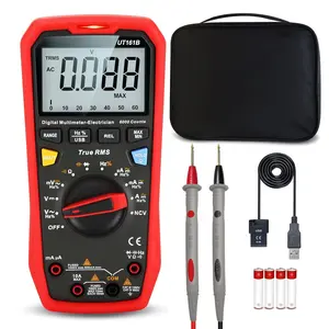 Digital Multimeter UT161B, True RMS 6000 Counts 1000V  NCV, Measures  Current Resistance Capacitance Frequency Duty Cycle, Tests Diodes Transistors