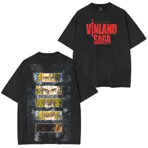 Vinland Saga Vintage Washed Unisex T-Shirt Streetwear Top