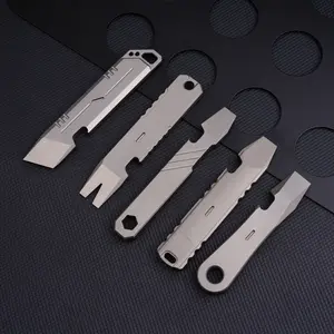 Titanium Pry Bar Set, Edc Tool Kit, Portable Bottle Opener, Durable Titanium Construction, Ideal for Outdoor Adventures & Daily Use