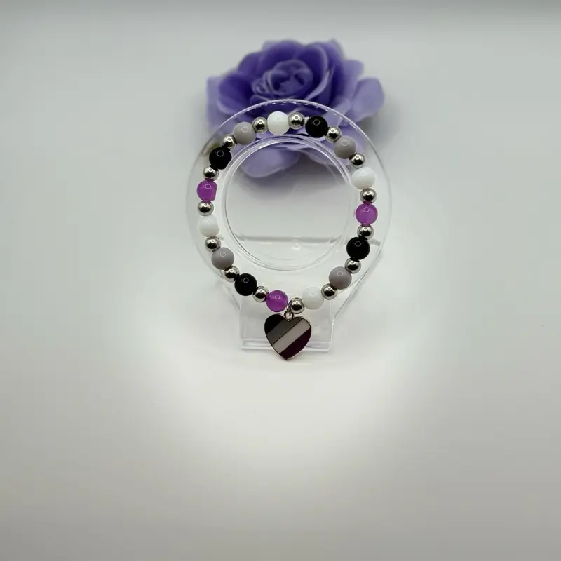 Handmade Asexual Pride Bracelet – Subtle Strength & Pride