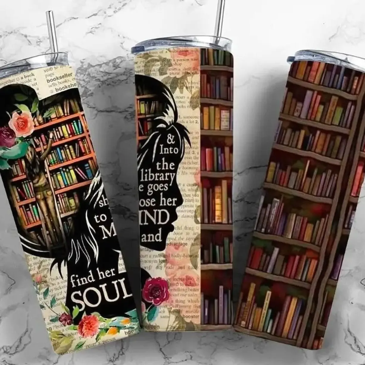 Library 20oz Skinny Tumbler