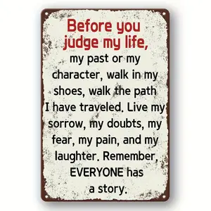 Metal Motivational Quote Wall Decor, Vintage Metal Art with Pre-Drilled Holes for Easy Hanging, Perfect Gift Idea Suitable as Thanksgiving/Halloween Christmas New Year Present and Home Bar Cafe Dorm Office Décor