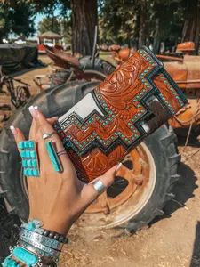 The Darlene Wallet a Haute Southern Hyde by Beth Marie Exclusive Cowhide Leather