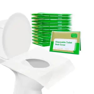 50 sheets (5 bags) Disposable Toilet Seat Covers – Waterproof, Flushable, Travel-Friendly, Portabl Paper Toilet Seat Covers Waterproof Flushable Travel Soluble Water Type  Pad Portable, bathroom accessories, home accessories, portable hygiene protective