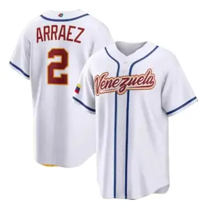 Luis Arraez #2 Venezuela White 2026 World Baseball Baseball Jersey