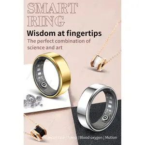 2025 New Smart Ring Men Women, Heart Rate Blood Oxygen and Sleep Monitor Smartring IP68 & 5ATM Waterproof, Multi-sport Mode Ring accurate distance Wearable Steel Android Bluetooth Tracker Monitoring