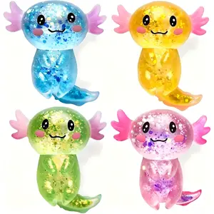 Glittery Maltose Salamander Squeezable Toy with Slow Rebound, Stress Relief, Children's Squeezable Ball, Desktop Ornament
