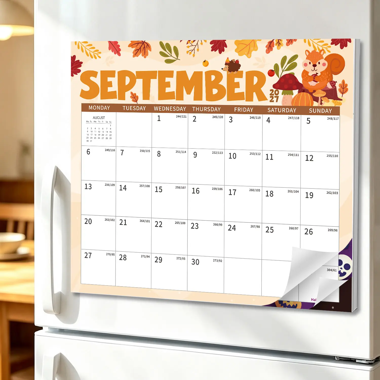 2027-2028 Magnetic Calendar, Jan 2027 -Jun 2028 Monthly Planner for Women/Men Organizing, Holiday, Tear-Off Pages, 18 Monthly Refrigerator Calendar for Goal Tracking, School Office Home Planning, 11.5"x13"