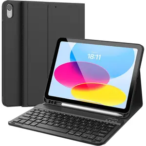 Keyboard Case for iPad (A16) 11th/10th Generation (2025/2022), Detachable  Keyboard, Stand Folio Keyboard Cover with Pencil Holder, Thin & Light (Black)