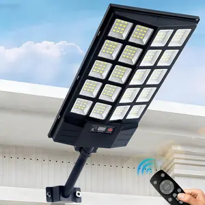 Solar Street Lights With 400 LED Lights Waterproof Sensor Solar Floodlights With Remote Control, For Nighttime Illumination In Commercial Areas And Parking Lots, From Dusk Till Dawn.