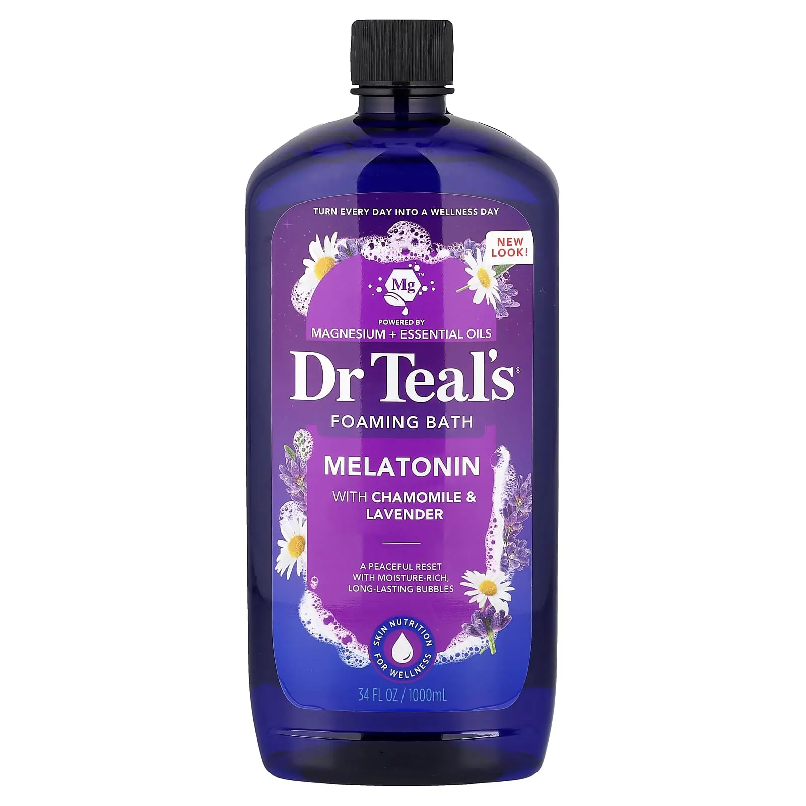 Dr. Teal's Foaming Bath, Melatonin with Chamomile & Lavender, 34 fl oz (1,000 ml) Dr. Teal's Foaming Bath, Melatonin with Chamomile & Lavender, 34 fl oz (1,000 ml)