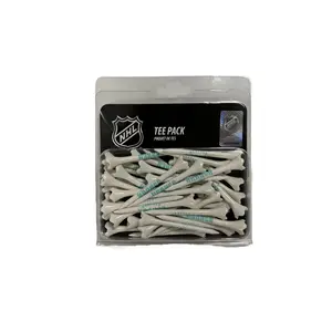 NHL Seattle Kraken Golf Tees 40 Pack - Performance Tees with Team Spirit & Logo for Optimal Drive Height