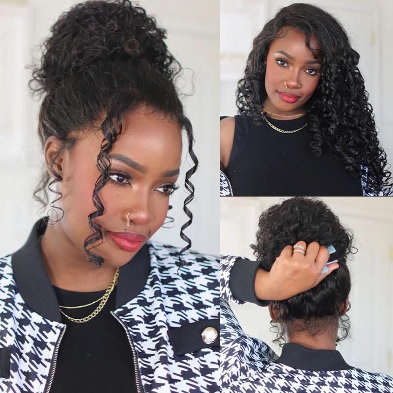 ISEE HAIR Wear Go 360 Lace Frontal Water Wave Glueless Wig Pre-Bleached Knots Invisi Draw-strings Glueless Human Hair Wigs Full Frontal Combs #TikTokShopFallDealsForYou