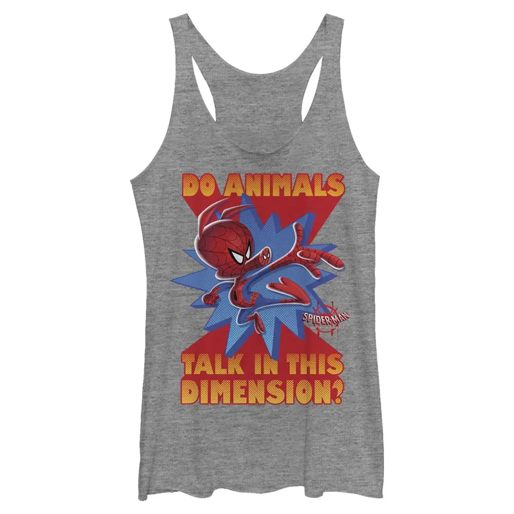 Women's Marvel Spider-Man: Into the Spider-Verse Spider-Ham Do Animals Talk Racerback Tank Top