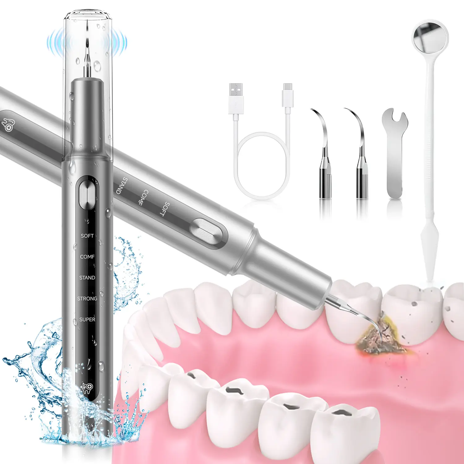 CENPIN For Adults ,Elder,Pets,T10 Ultrasonic Electric Tooth Cleaner