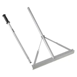 VEVOR Landscape Rake, 60 inch Handle 20 inch Wide Head, Large Heavy Duty Aluminum Landscaping Level, Asphalt Rake Tool for Asphalt Land Leveling, Concrete Paving, Sand Flattening, No Teeth