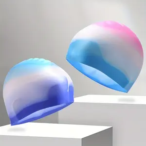 Waterproof And Comfortable Silicone Ear Protection, Adult Large Head Circumference Swimming Cap