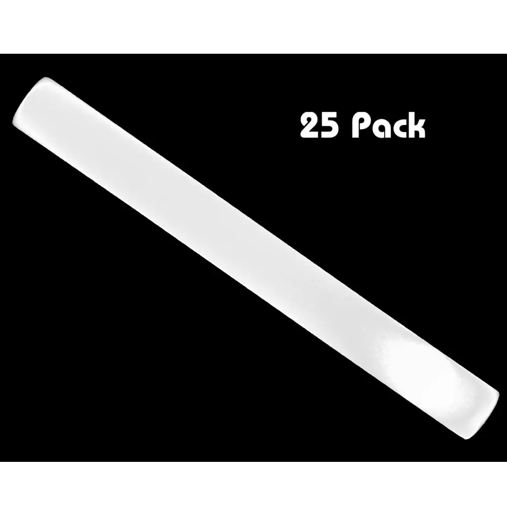Party Favors LED Foam Light Stick - White 25 Pack
