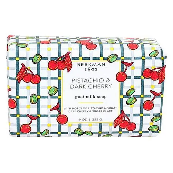 Beekman 1802 Goat Milk Bar Soap - Pistachio & Dark Cherry