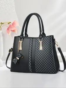 Elegant Women's Handbag, Classic Design, Durable & Stylish, Large Capacity, Perfect for Travel & Shopping, Versatile Carry Options, Casual Commuting Handbag, PU Leather Handbag