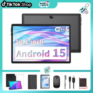 【TikTokShopSpringGlowUp】Relndoo Android 15 10.1 Inch Tablet, 5-in-1 with Keyboard, Mouse, Stylus, Case, 5G WiFi