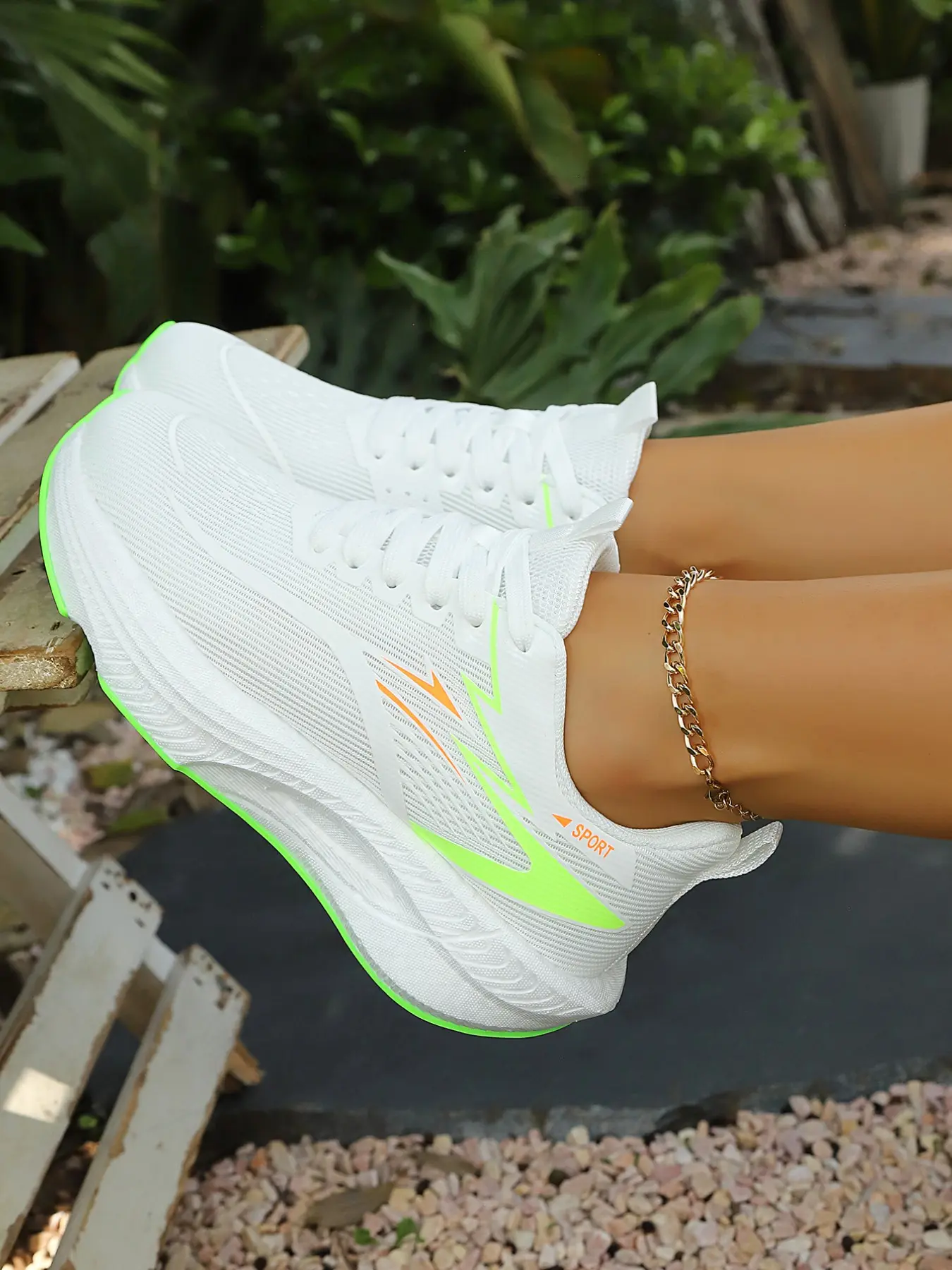 Comfortable Outdoor Fashion Training Running Shoes, Lightweight Women's Walking Shoes, Sporty Running Shoes, Casual Patchwork Textile Rubber Sole, Running Casual Sneakers