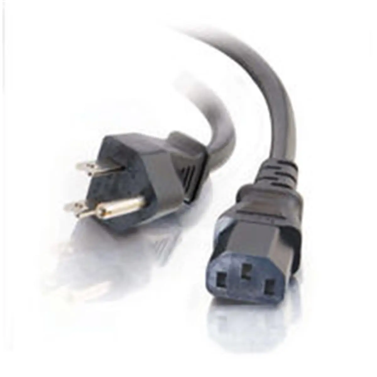 212 MAIN 6ft Heavy-Duty Universal Power Cord, Durable 3-Prong Grounded Plug, Fully Molded Replacement Cable for PCs and Monitors, Universal Plug, Pcs Monitors, 3-Pin Shroud