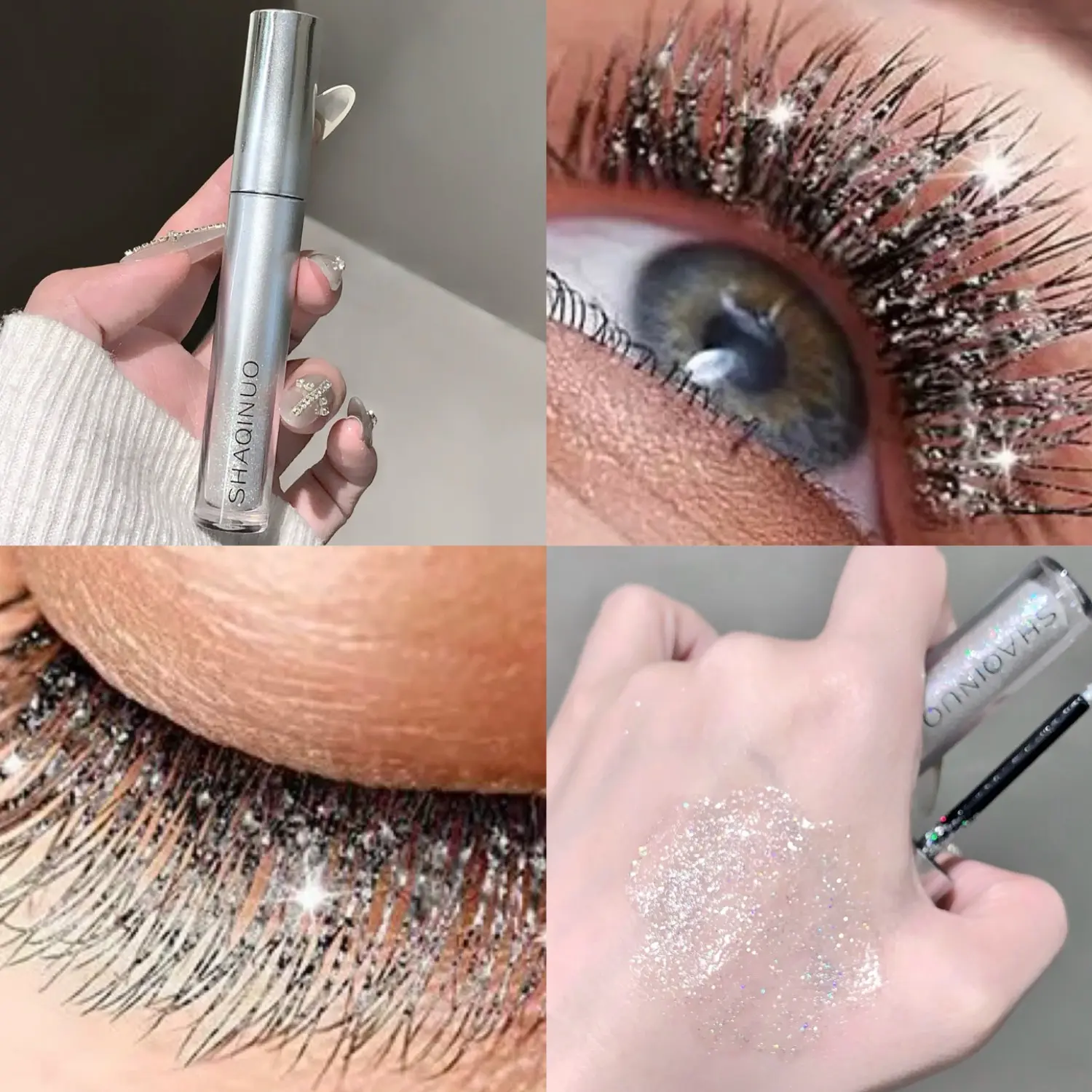 1pc Diamond Glitter Mascara, Long-Lasting Waterproof, Volumizing & Lash-Extending, Perfect for Parties, Ideal Gift for Festivals