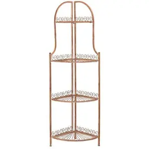 Safavieh Abarrane Wrought Iron 4-Tier Outdoor Corner Shelf