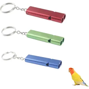 Birds Whistle,3 Pcs Bird Call Whistle Training Flute Pet Behavior Training Tool for Pigeons Doves Parrot (Red+Green+Blue)