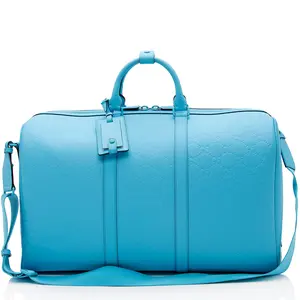 Pre-owned GUCCI Nylon Luggage GG Rubber Effect Large Duffle