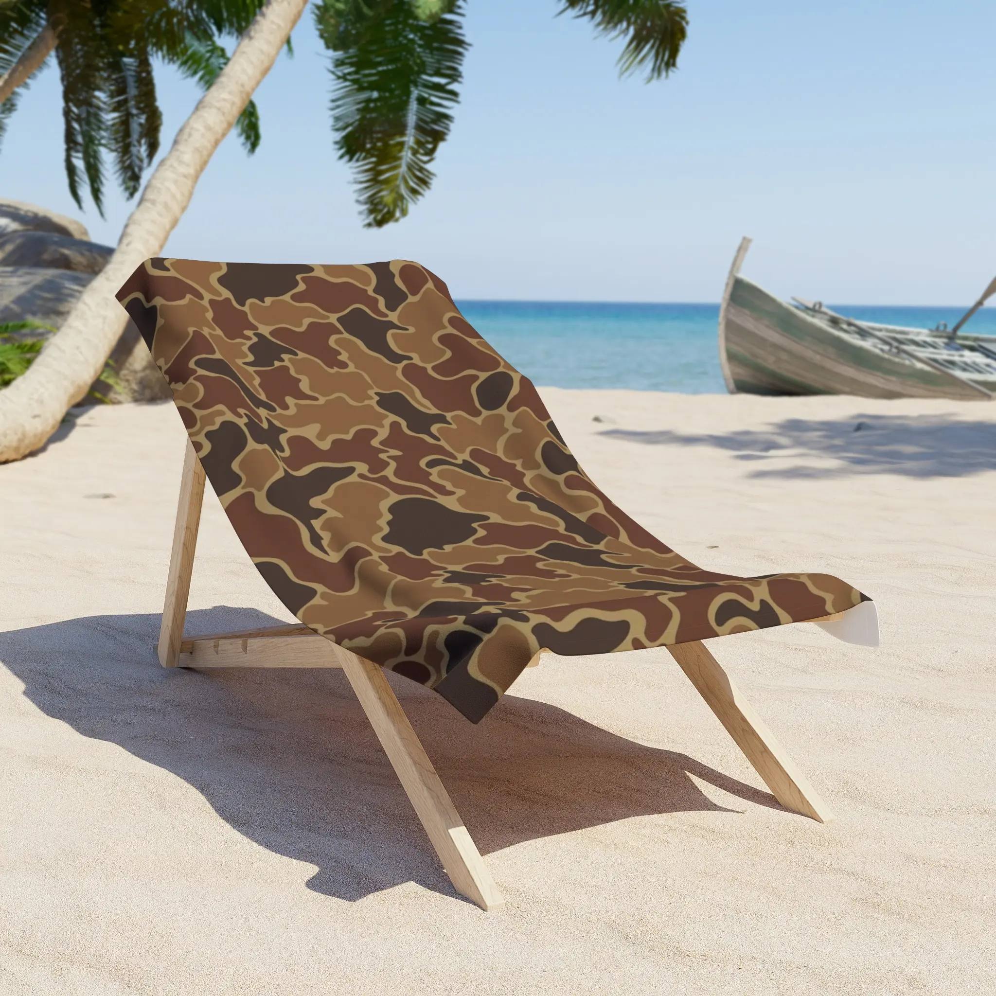 Everything Camo Collection – Drake Old School Camo Beach Towel, Lightweight Soft Bath Towel for Travel & Summer