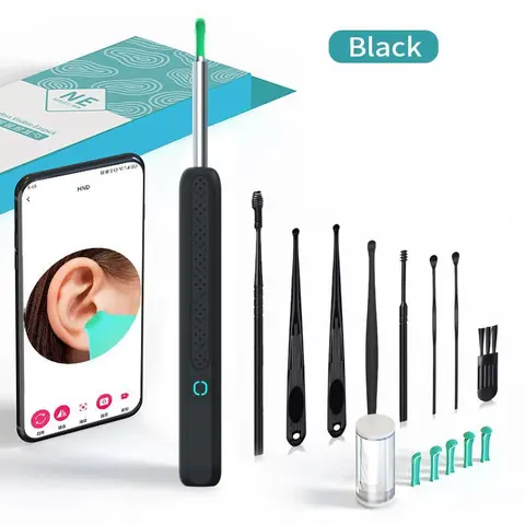 Electric Ear Wax Removal Tool Kit, 1 Box Portable 360° Wide Angle Ear Cleaning Tool with Camera, Earwax Removal Tools, Waterproof Endoscope Ear Cleaning Tool for Iphone & Android Phone