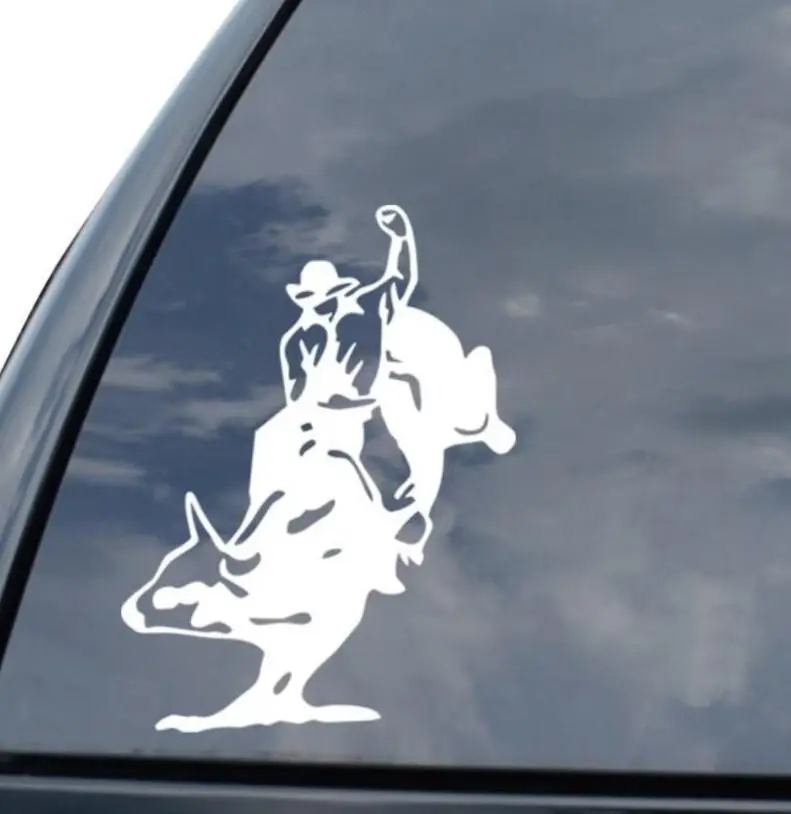 Bull Riding Cowboy Bull Rider Rodeo Sticker - TikTok Shop