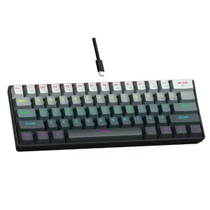 61 Key USB Wired Mechanical Gaming Keyboard Apayado K61, Compact Design, Full Keys Hot Swappable , Blue/Red Switches, E-Sports Office Use, Compact Design