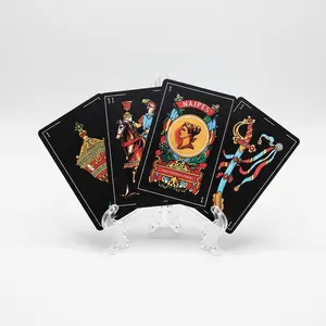 Spanish Playing Cards 2 Pack Cartas Españolas Baraja Española Waterproof Briscas Cards Puerto Rico Mexican Plastic Black