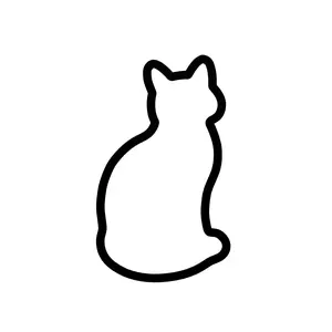 Sitting Cat Cookie Cutter - Halloween Cat Cupcake Topper - Minimalist Cat Cookie Cutters - Kitty Cat Cookie Cutters - Cat Lover Cookies