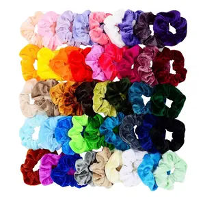 Hair Scrunchies  45 Pcs Velvet Elastics Hair Bands Scrunchy Hair Ties Ropes Scrunchie for Women Girls Hair Accessories - Great Gift for Holiday Seasons