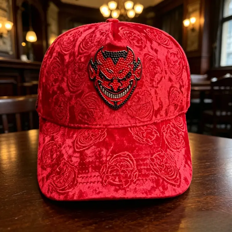 Diablo Rojo Exclusive Cotton Embroidered Snapback Baseball Hat - Limited Edition Adjustable Streetwear Accessory for Festive Party Supplies (Party Hats & Accessories Category), Embroidered Snapback Hat, Hats Snapback